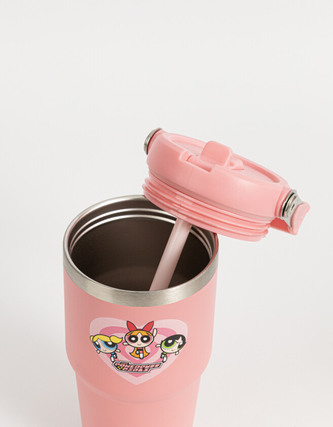 Accesorios Cocina Vaso Térmico "chicas Superpoderosas" - Fucsia Medio