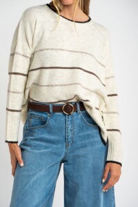 Sweater Rayado Marrón