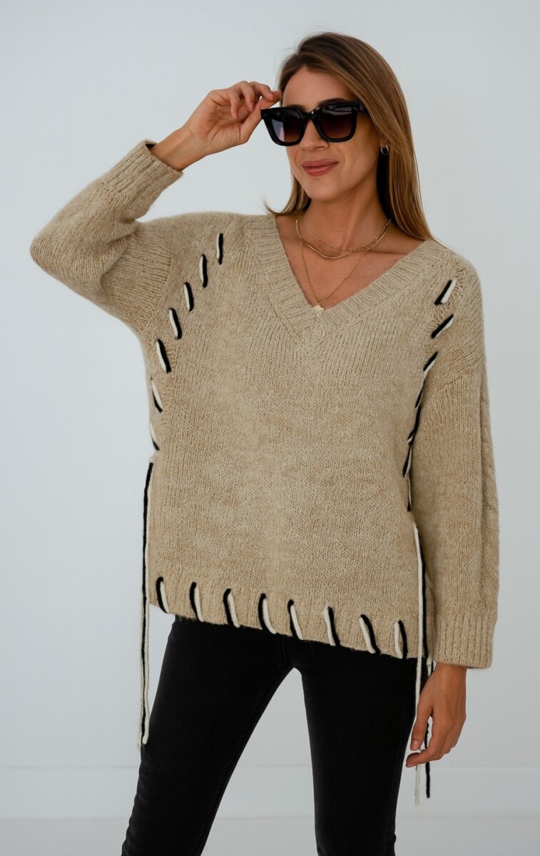 Sweater Trenza - Beige 