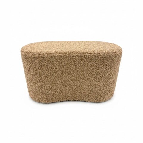 PUFF FELPUDO BEIGE OSC 50X30X40CM Unica