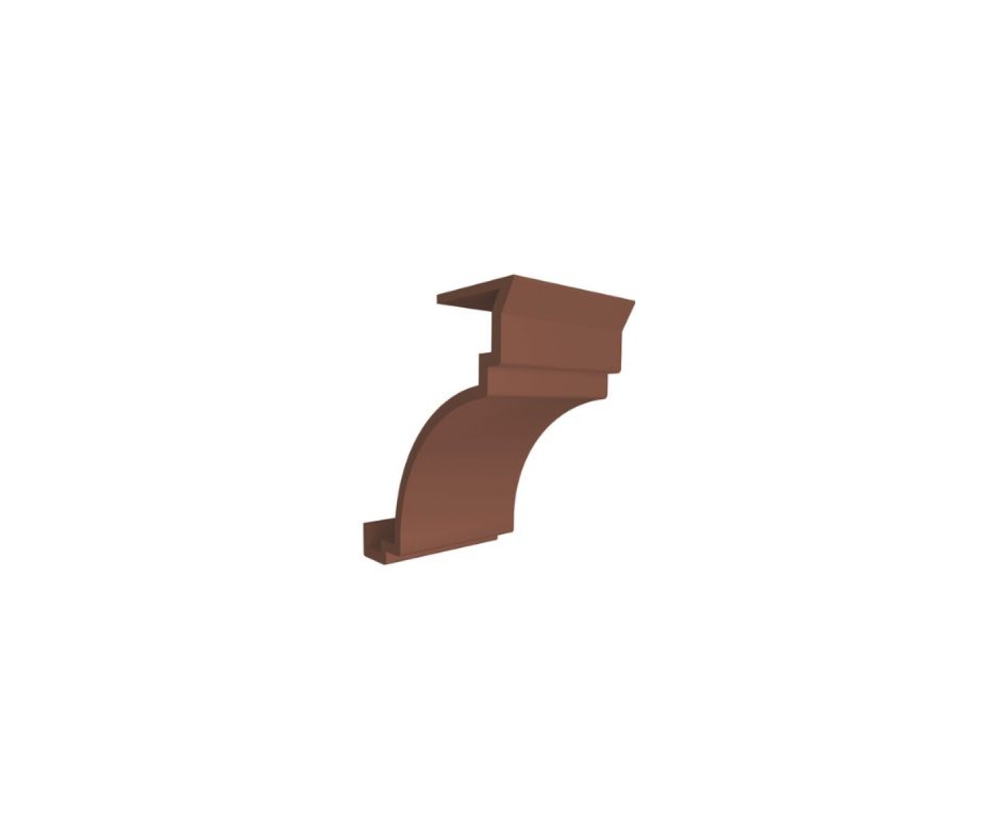 Union para media caña PVC - Marron 