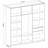 Ropero 2 puertas correderas MASTER NEW Cedro/Blanc Ropero 2 puertas correderas MASTER NEW Cedro/Blanc