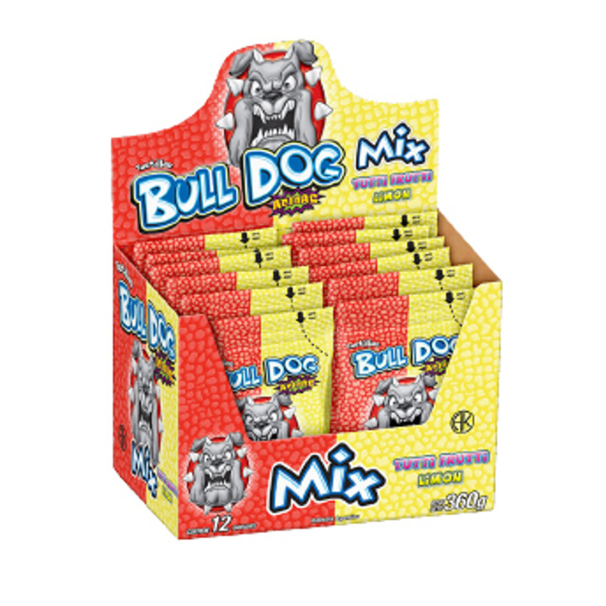 Pastilla Bull Dog x 12 - Tutti-Frutti / Limon 