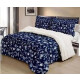 Acolchado RED FLEX de Corderito y Sherpa QUEEN 250x230 AZUL FLORES
