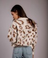 Buzo Print blanco con beige