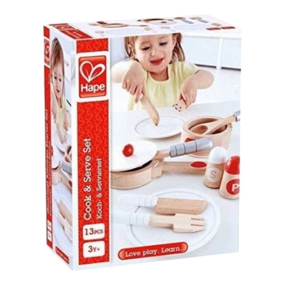 Set Utensilios Cocina Madera Hape 