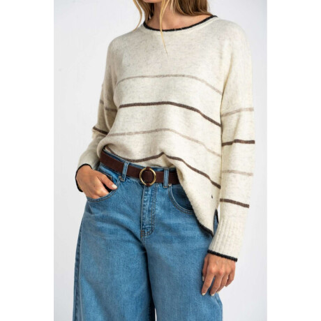 Sweater Rayado Marron