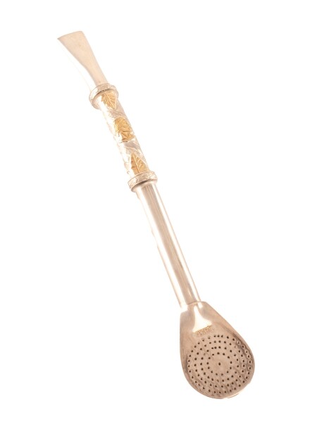 Bombilla De Plata y Oro S6