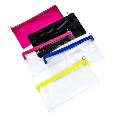 Cartuchera rectangular Fluo Rojo