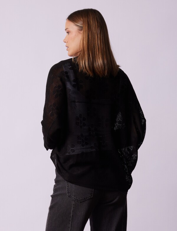 Cardigan Tejido NEGRO