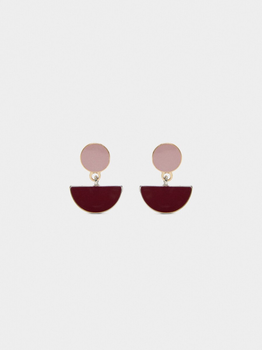 Pendientes Geométricos De Esmalte - multicolor 