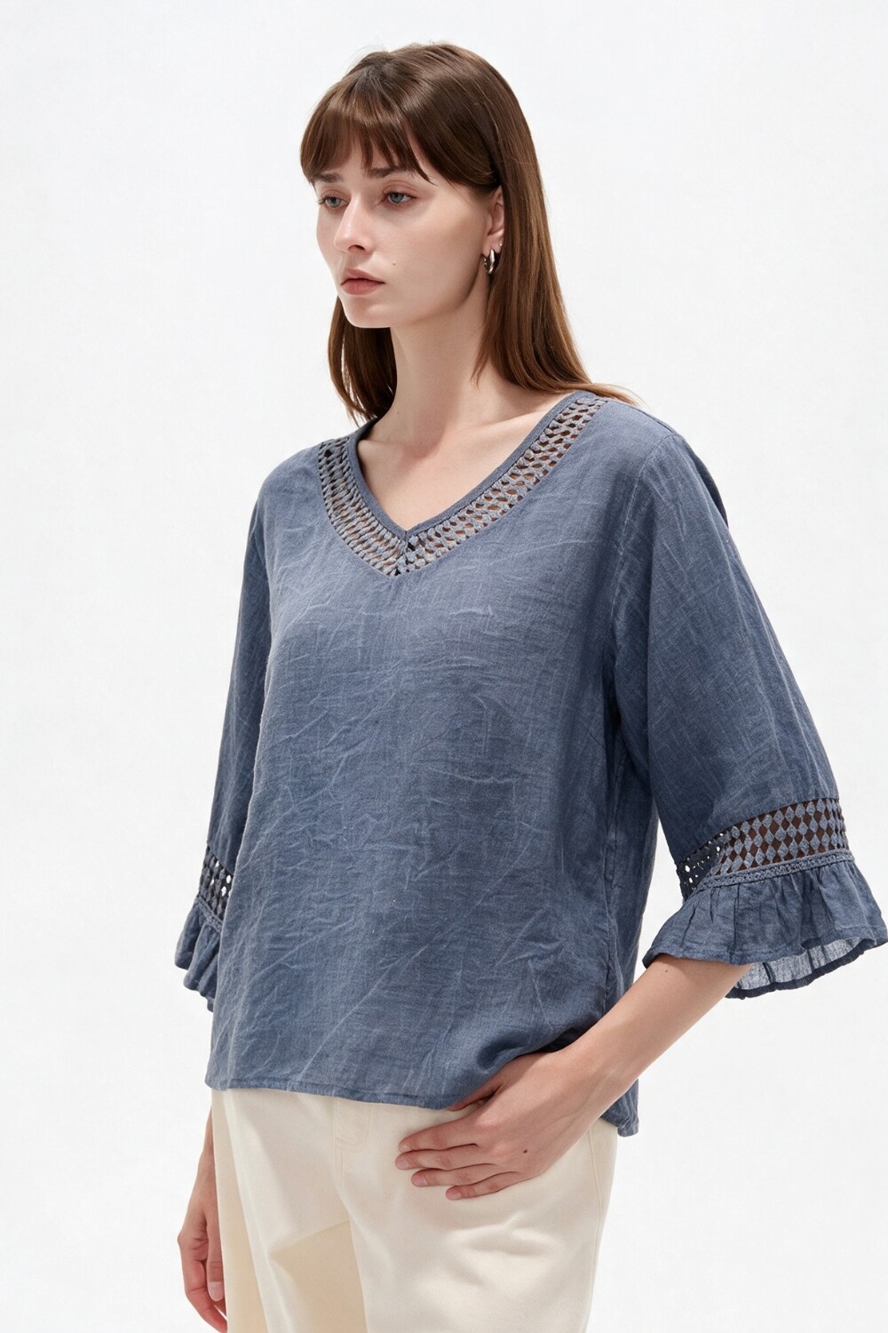 Blusa Surnia Azul Piedra