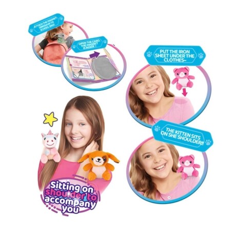 PELUCHE CON IMAN DINO ROSA DR5134 ROSA