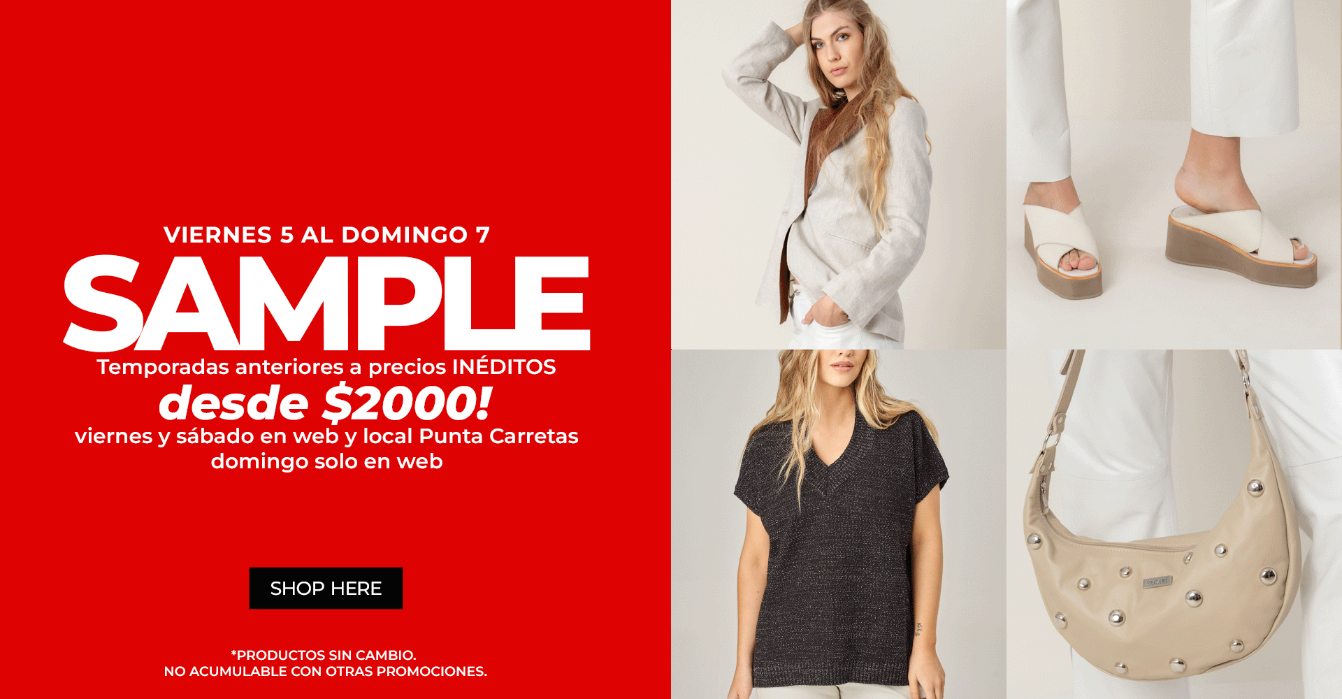 SAMPLE SALE DESDE $2000