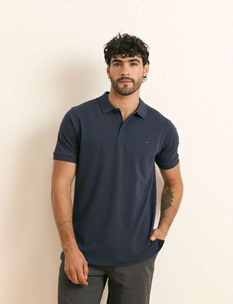 520752 REMERA HARRINGTON LABEL Azul Oscuro