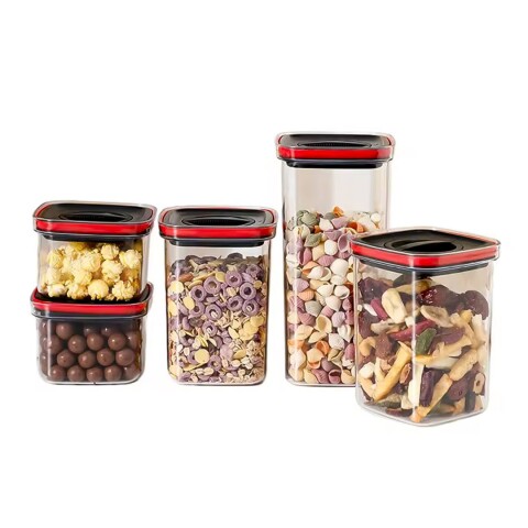 Juego X5 Frascos Hermeticos Tarros Tapa Cierre Giratorio Organizador Cocina Recipiente Alacena Imback Juego X5 Frascos Hermeticos Tarros Tapa Cierre Giratorio Organizador Cocina Recipiente Alacena Imback