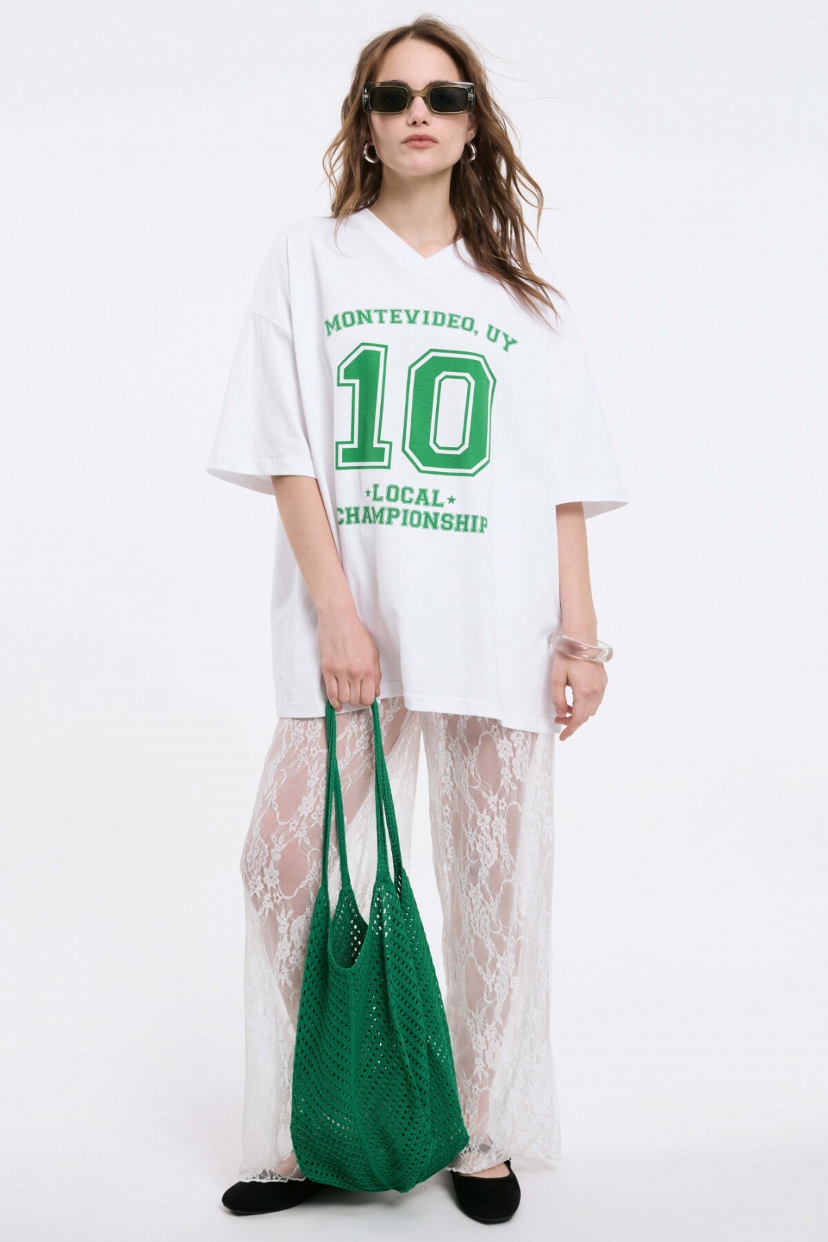 Remera Jodie Blanco/Verde