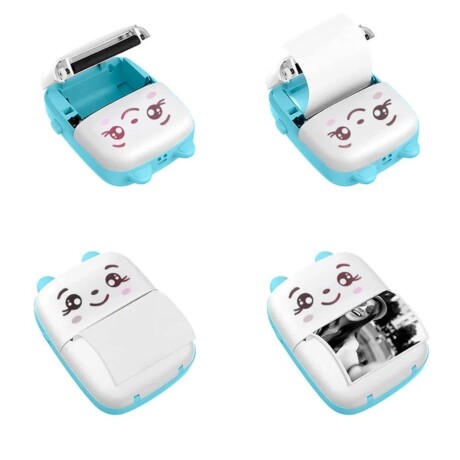 Mini impresora bluetooth térmica infantil azul V01