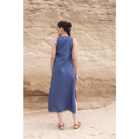 Vestido Vesta Azul Piedra
