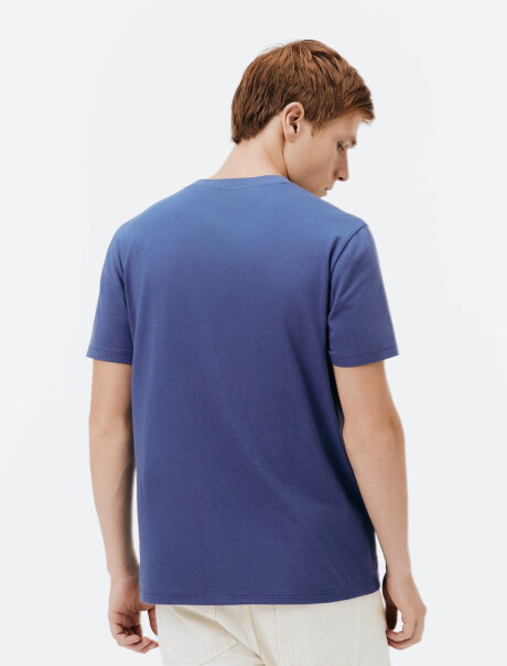 CAMISETA CON ESTAMPA MODELO REGULAR AZUL