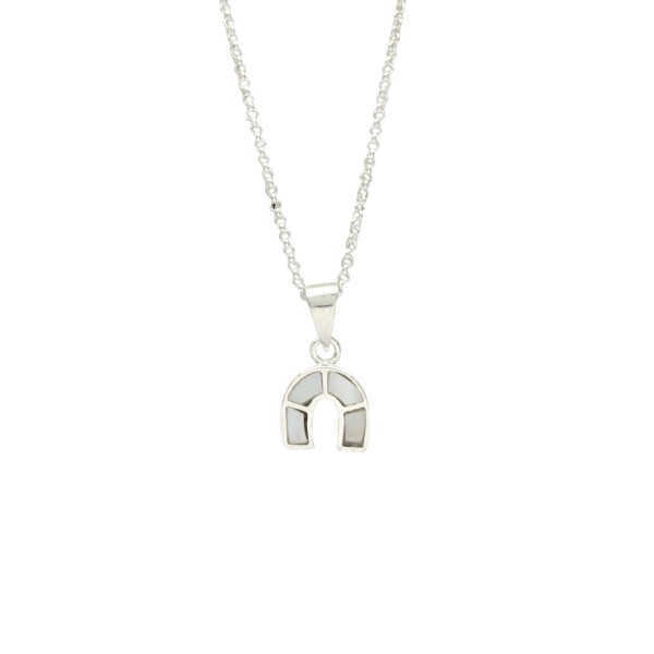 Conjunto Herradura - Plata 925 - Piedra Nácar- CJ3008 Conpiedra