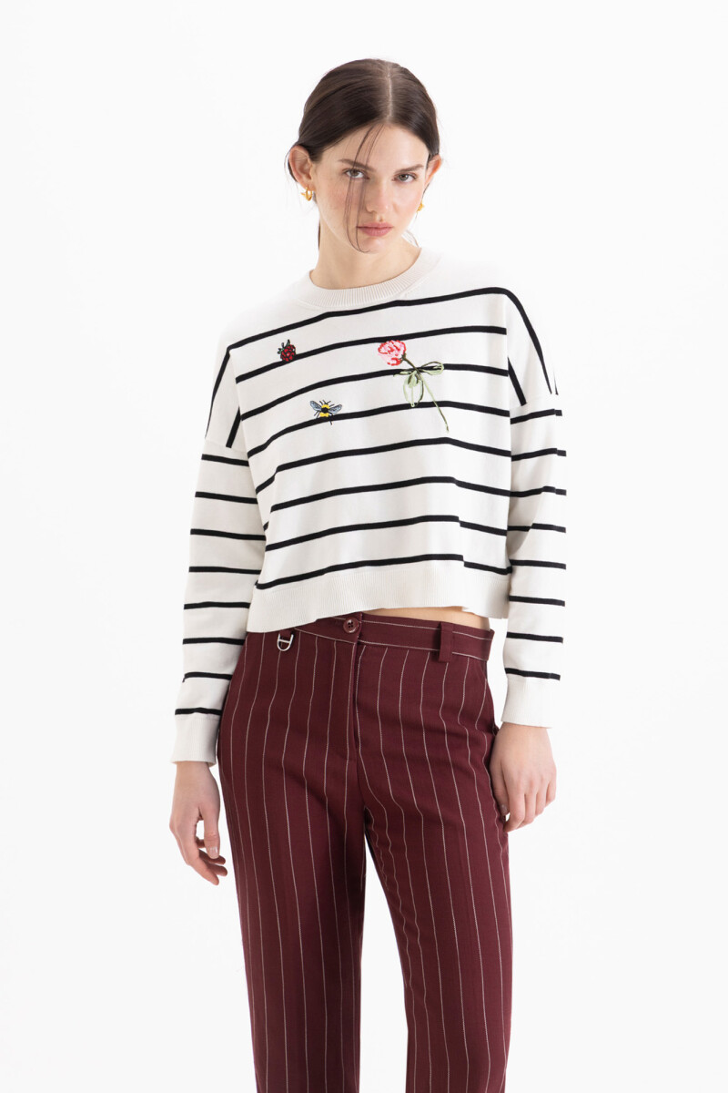 SWEATER BERRY Blanco