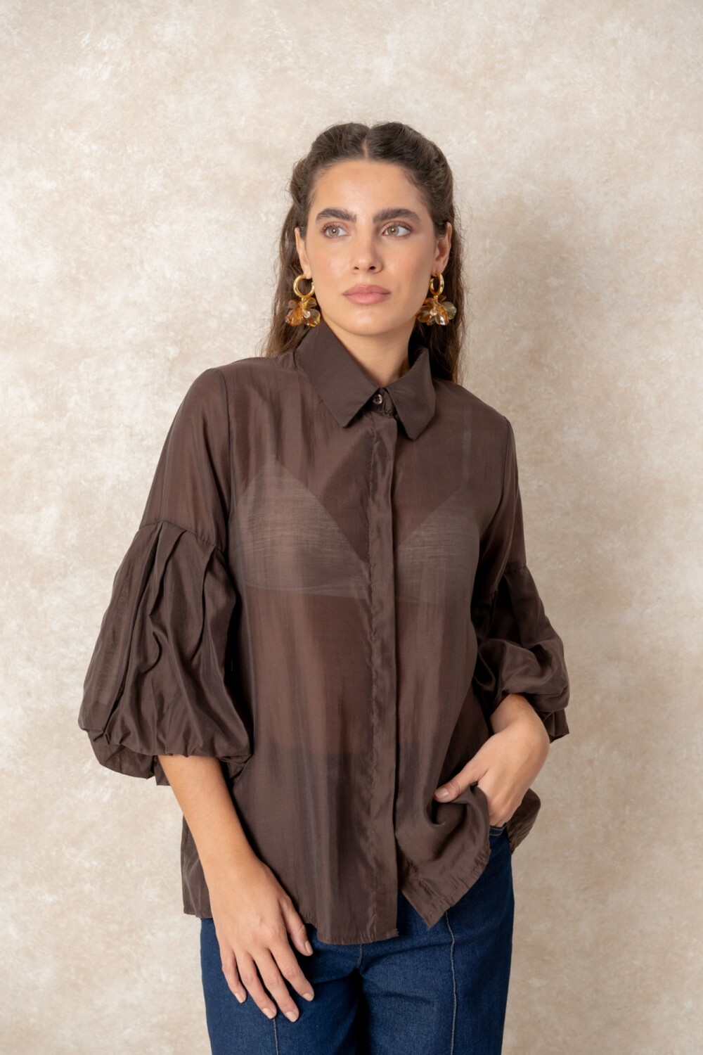 CAMISA BAHIANA Chocolate