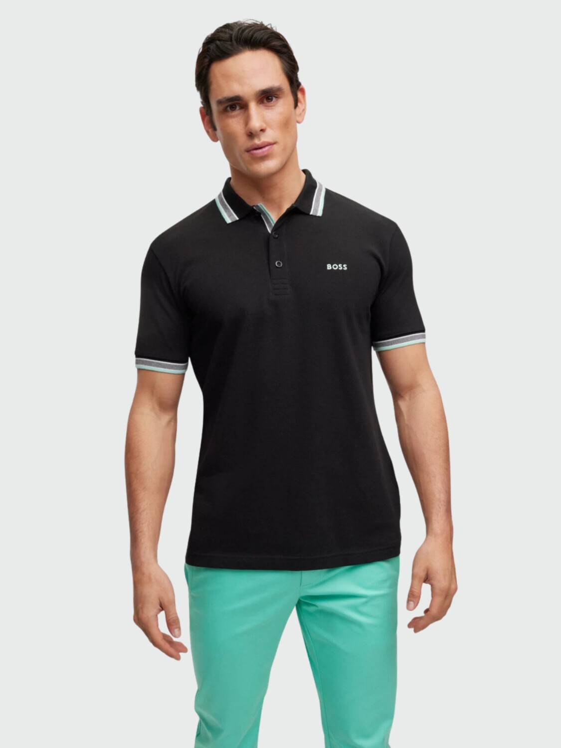BOSS -Remera polo de algodón, regular fit, PADDY Azul navy