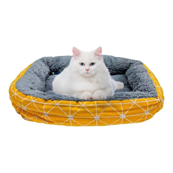 Cuna Cama Cucha Mascota Perro Gato Rectangular 50 X 37 Variante Amarillo