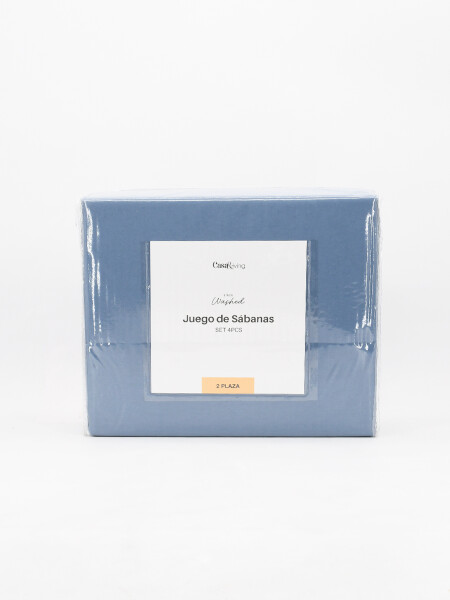 SABANAS JUEGO 2 PZAS 4pcs AZUL