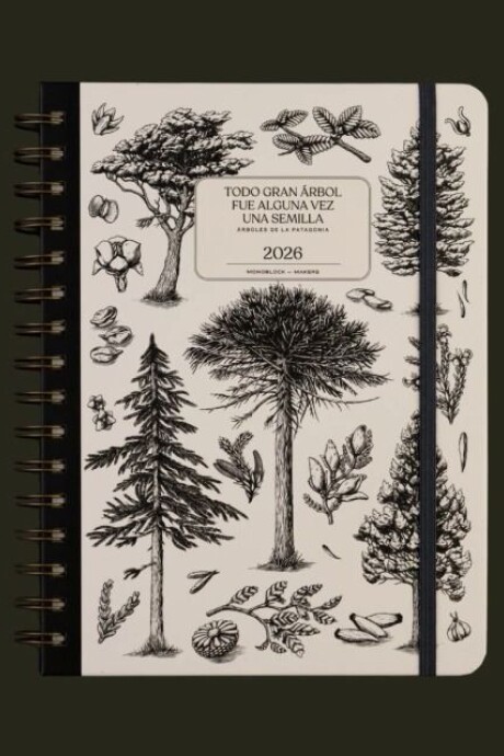 AGENDA MONOBLOCK MAKERS A5 SEMANAL ANILLADA 2026 - ÁRBOLES DE LA PATAGONIA AGENDA MONOBLOCK MAKERS A5 SEMANAL ANILLADA 2026 - ÁRBOLES DE LA PATAGONIA