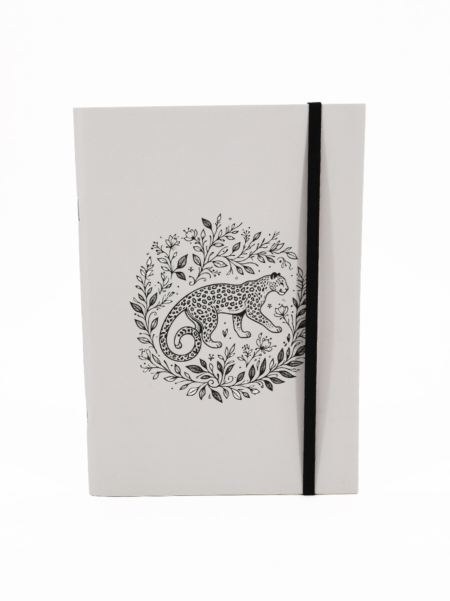 LIBRETA A5 LEOPARDO - OFF WHITE 