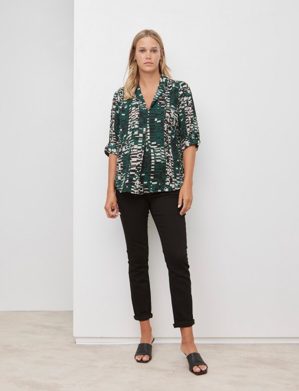 Blusa Geometrica MULTI/VERDE