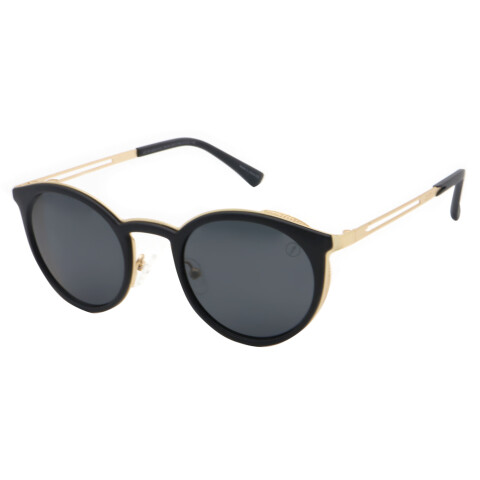 Lentes De Sol Alok Space Rave Redondo Polarizada Negro/Negro