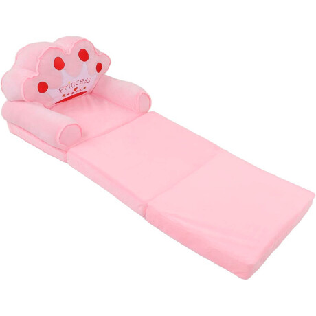 Sillón Cama Plegable 2 En 1 Infantil Animales Felpa Rosa