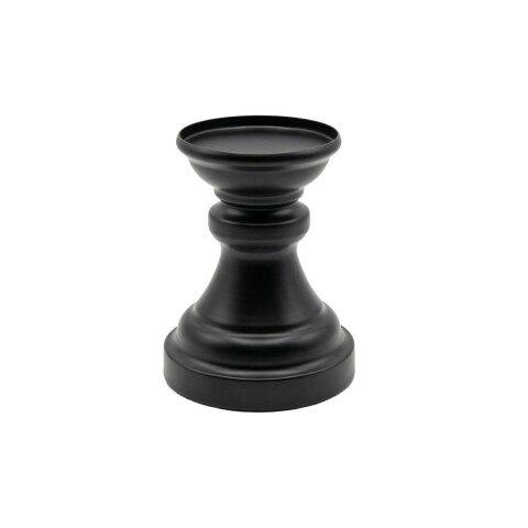 PORTA VELA METAL NEGRA 11X17CM Unica