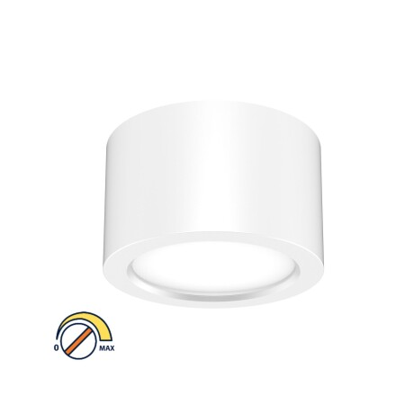 Aplique spot led cilindro de techo DIMERIZABLE BLANCO