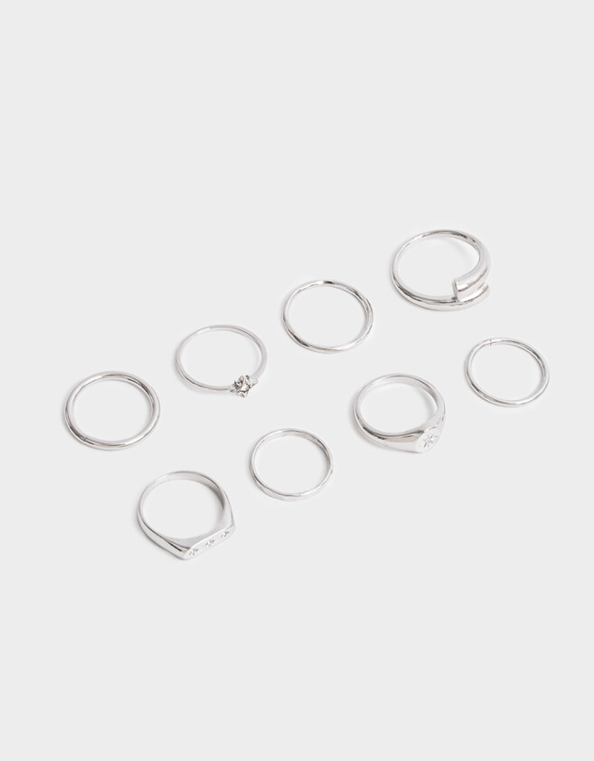 Sets Anillos Metal diferenciado Anillos Sets De Metal - Plateado