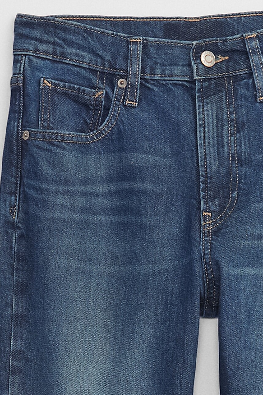 Jean Straight Tiro Alto Mujer Dark Moran