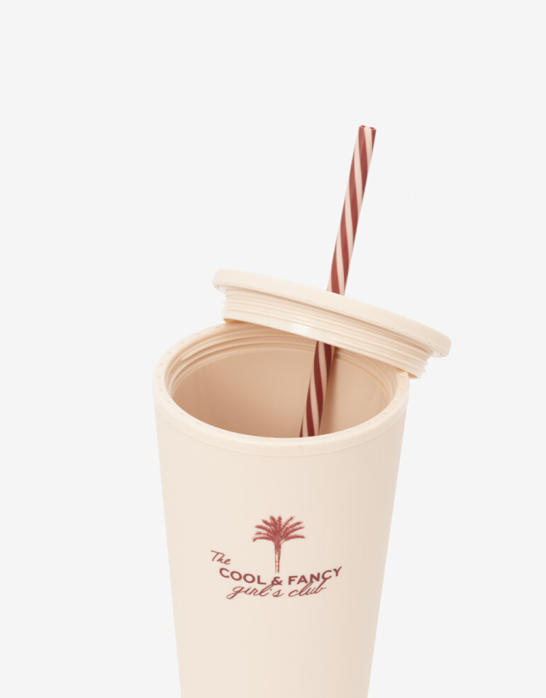 Artículos cocina Vasos Vaso Plástico Largo Cool & Fancy - Rosa Polvo