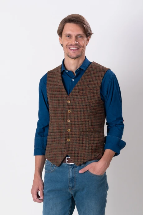 Chaleco en lana Harries Collection Tweed