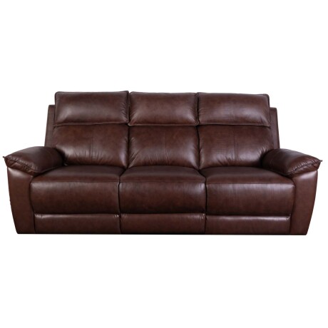 RECLINER ELÉCTRICO 3 CUERPOS CUERO-Y-SIMIL-CUERO MARRON JOSHUA