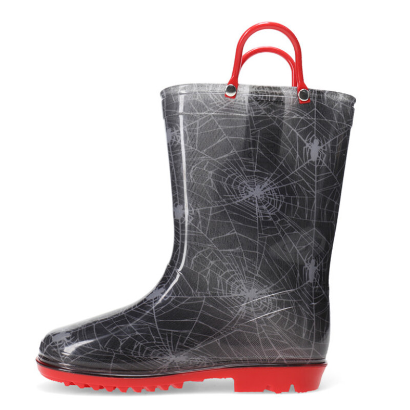 Bota de Niños Disney de LLuvia Spider Man Negro - Rojo