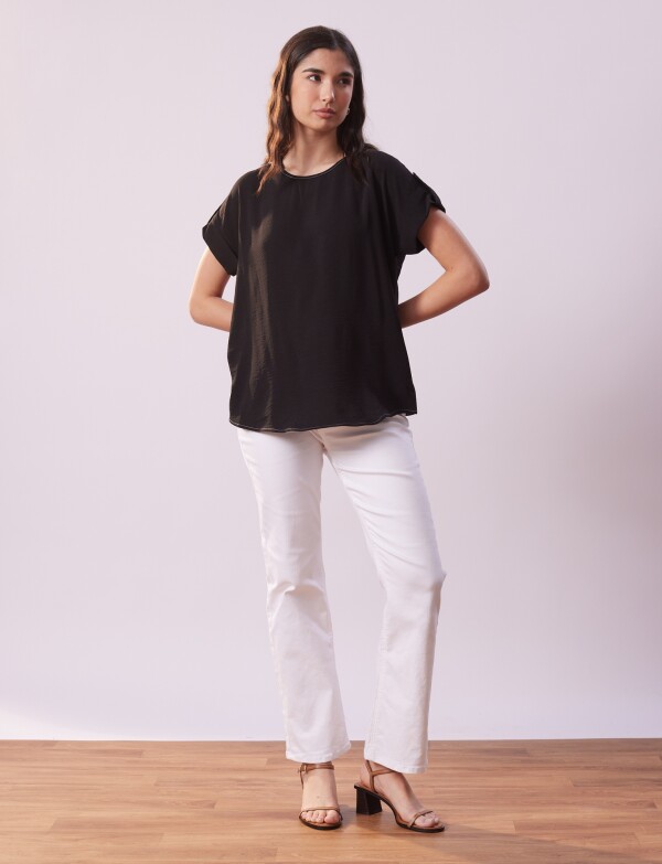 Blusa Pespunte NEGRO