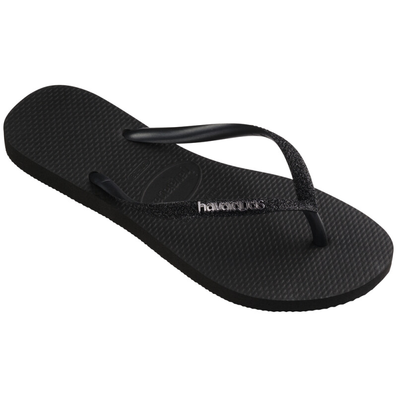 Sandalias Havaianas Slim Glitter Ii Mujer Negro/negro