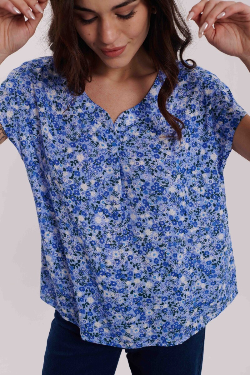 BLUSA THAIS ESTAMPADO AZUL