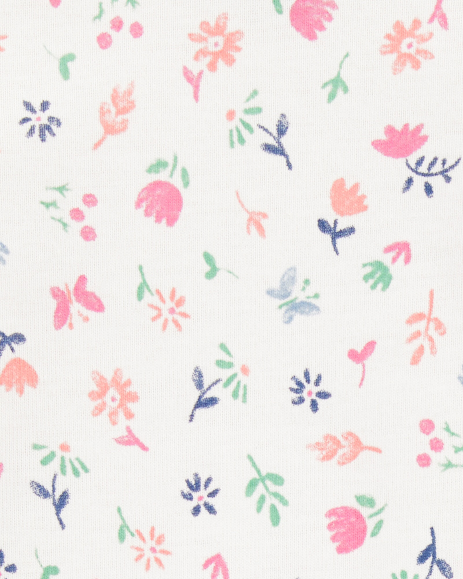 Pack cuatro bodies de algodón, diseño floral Sin color