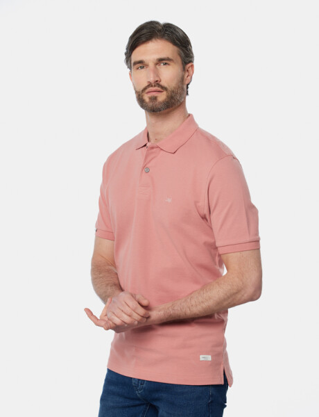 REMERA POLO PIQUE LISA Coral