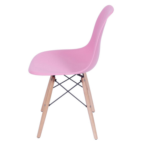 Kit X2 Silla Eames DKR Base En Madera Rosa