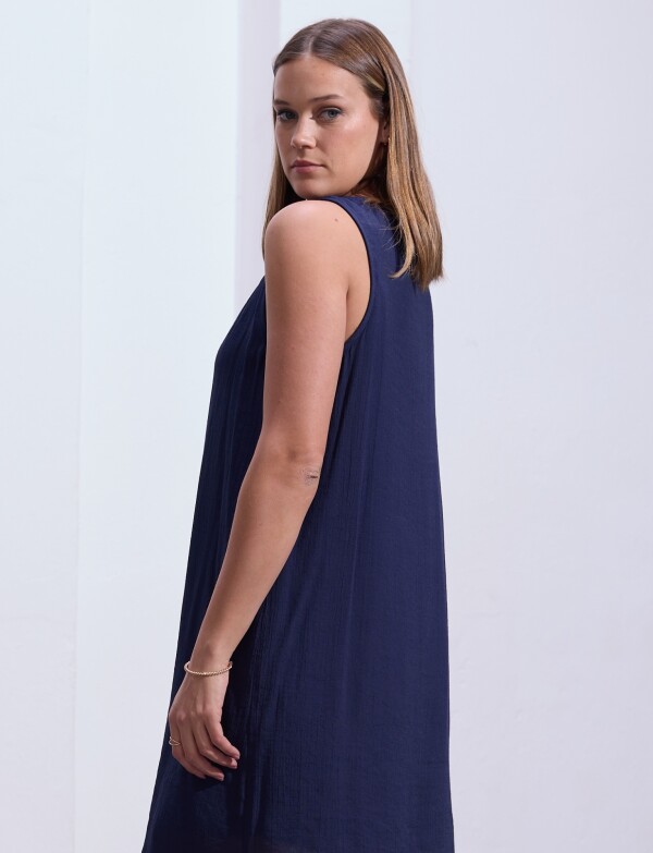 Vestido Frunces Solid AZUL